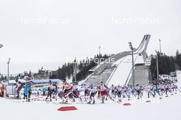 10.03.2018, Oslo, Norway (NOR): Start of the race   - FIS world cup cross-country, mass men, Oslo (NOR). www.nordicfocus.com. © Modica/NordicFocus. Every downloaded picture is fee-liable.