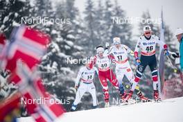 11.03.2018, Oslo, Norway (NOR): Aino-Kaisa Saarinen (FIN), Emily Nishikawa (CAN), Emma Wiken (SWE), Marte Maehlum Johansen (NOR), (l-r)  - FIS world cup cross-country, mass women, Oslo (NOR). www.nordicfocus.com. © Modica/NordicFocus. Every downloaded picture is fee-liable.