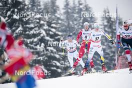 11.03.2018, Oslo, Norway (NOR): Aino-Kaisa Saarinen (FIN), Emma Wiken (SWE), Marte Maehlum Johansen (NOR), (l-r)  - FIS world cup cross-country, mass women, Oslo (NOR). www.nordicfocus.com. © Modica/NordicFocus. Every downloaded picture is fee-liable.