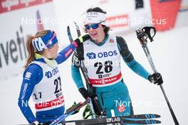 11.03.2018, Oslo, Norway (NOR): Elisa Brocard (ITA), Anouk Faivre Picon (FRA), (l-r)  - FIS world cup cross-country, mass women, Oslo (NOR). www.nordicfocus.com. © Modica/NordicFocus. Every downloaded picture is fee-liable.