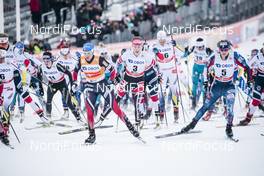 11.03.2018, Oslo, Norway (NOR): Nathalie Von Siebenthal (SUI), Heidi Weng (NOR), Teresa Stadlober (AUT), Jessica Diggins (USA), (l-r)  - FIS world cup cross-country, mass women, Oslo (NOR). www.nordicfocus.com. © Modica/NordicFocus. Every downloaded picture is fee-liable.