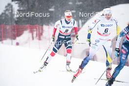 11.03.2018, Oslo, Norway (NOR): Ragnhild Haga (NOR), Charlotte Kalla (SWE), (l-r)  - FIS world cup cross-country, mass women, Oslo (NOR). www.nordicfocus.com. © Modica/NordicFocus. Every downloaded picture is fee-liable.