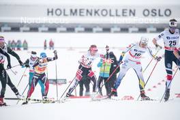 11.03.2018, Oslo, Norway (NOR): Heidi Weng (NOR), Teresa Stadlober (AUT), Ida Ingemarsdotter (SWE), Silje Oeyre Slind (NOR), (l-r)  - FIS world cup cross-country, mass women, Oslo (NOR). www.nordicfocus.com. © Modica/NordicFocus. Every downloaded picture is fee-liable.