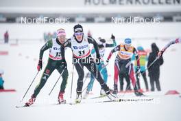 11.03.2018, Oslo, Norway (NOR): Stefanie Boehler (GER), Nathalie Von Siebenthal (SUI), (l-r)  - FIS world cup cross-country, mass women, Oslo (NOR). www.nordicfocus.com. © Modica/NordicFocus. Every downloaded picture is fee-liable.