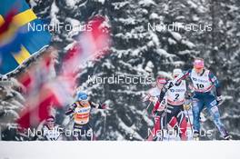 11.03.2018, Oslo, Norway (NOR): Nathalie Von Siebenthal (SUI), Heidi Weng (NOR), Teresa Stadlober (AUT), Ingvild Flugstad Oestberg (NOR), Sadie Bjornsen (USA), (l-r)  - FIS world cup cross-country, mass women, Oslo (NOR). www.nordicfocus.com. © Modica/NordicFocus. Every downloaded picture is fee-liable.