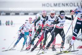 11.03.2018, Oslo, Norway (NOR): Stefanie Boehler (GER), Ingvild Flugstad Oestberg (NOR), Nathalie Von Siebenthal (SUI), (l-r)  - FIS world cup cross-country, mass women, Oslo (NOR). www.nordicfocus.com. © Modica/NordicFocus. Every downloaded picture is fee-liable.