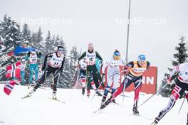 11.03.2018, Oslo, Norway (NOR): Coraline Thomas Hugue (FRA), Nathalie Von Siebenthal (SUI), Stefanie Boehler (GER), Kerttu Niskanen (FIN), Heidi Weng (NOR), (l-r)  - FIS world cup cross-country, mass women, Oslo (NOR). www.nordicfocus.com. © Modica/NordicFocus. Every downloaded picture is fee-liable.