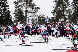 11.03.2018, Oslo, Norway (NOR): Astrid Uhrenholdt Jacobsen (NOR), Marit Bjoergen (NOR), Stefanie Boehler (GER), (l-r)  - FIS world cup cross-country, mass women, Oslo (NOR). www.nordicfocus.com. © Modica/NordicFocus. Every downloaded picture is fee-liable.