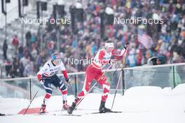 11.03.2018, Oslo, Norway (NOR): Anna Svendsen (NOR), Zina Kocher (CAN), (l-r)  - FIS world cup cross-country, mass women, Oslo (NOR). www.nordicfocus.com. © Modica/NordicFocus. Every downloaded picture is fee-liable.
