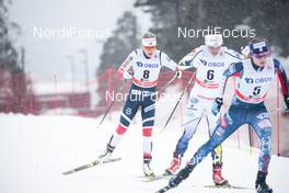 11.03.2018, Oslo, Norway (NOR): Ragnhild Haga (NOR), Charlotte Kalla (SWE), Jessica Diggins (USA), (l-r)  - FIS world cup cross-country, mass women, Oslo (NOR). www.nordicfocus.com. © Modica/NordicFocus. Every downloaded picture is fee-liable.