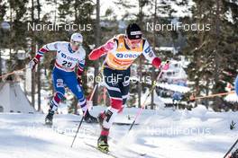 16.03.2018, Falun Sweden (SWE): Michal Novak (CZE), Johannes Hoesflot Klaebo (NOR), (l-r)  - FIS world cup cross-country, individual sprint, Falun (SWE). www.nordicfocus.com. © Modica/NordicFocus. Every downloaded picture is fee-liable.