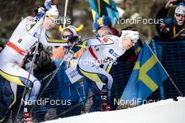 16.03.2018, Falun Sweden (SWE): Charlotte Kalla (SWE), Anna Dyvik (SWE), (l-r)  - FIS world cup cross-country, individual sprint, Falun (SWE). www.nordicfocus.com. © Modica/NordicFocus. Every downloaded picture is fee-liable.