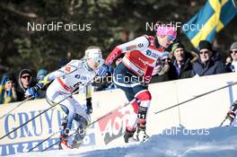 16.03.2018, Falun Sweden (SWE): Maiken Caspersen Falla (NOR), Jonna Sundling (SWE), (l-r)  - FIS world cup cross-country, individual sprint, Falun (SWE). www.nordicfocus.com. © Modica/NordicFocus. Every downloaded picture is fee-liable.