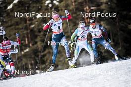 16.03.2018, Falun Sweden (SWE): Sadie Bjornsen (USA), Anamarija Lampic (SLO), Jessica Diggins (USA), (l-r)  - FIS world cup cross-country, individual sprint, Falun (SWE). www.nordicfocus.com. © Modica/NordicFocus. Every downloaded picture is fee-liable.