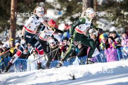 16.03.2018, Falun Sweden (SWE): Silje Oeyre Slind (NOR), Nadine Faehndrich (SUI), Sandra Ringwald (GER), (l-r)  - FIS world cup cross-country, individual sprint, Falun (SWE). www.nordicfocus.com. © Modica/NordicFocus. Every downloaded picture is fee-liable.