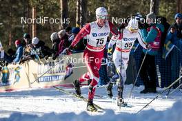 17.03.2018, Falun Sweden (SWE): Graeme Killick (CAN), Jens Burman (SWE), (l-r)  - FIS world cup cross-country, mass men, Falun (SWE). www.nordicfocus.com. © Modica/NordicFocus. Every downloaded picture is fee-liable.