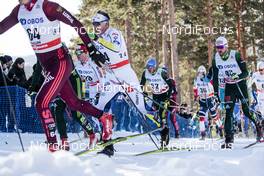 17.03.2018, Falun Sweden (SWE): Emil Joensson (SWE), Thomas Bing (GER), (l-r)  - FIS world cup cross-country, mass men, Falun (SWE). www.nordicfocus.com. © Modica/NordicFocus. Every downloaded picture is fee-liable.