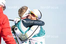 15.02.2018, Pyeongchang, Korea (KOR): Charlotte Kalla (SWE), Ragnhild Haga (NOR), (l-r)  - XXIII. Olympic Winter Games Pyeongchang 2018, cross-country, 10km women,  Pyeongchang (KOR). www.nordicfocus.com. © Modica/NordicFocus. Every downloaded picture is fee-liable.