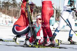 15.02.2018, Pyeongchang, Korea (KOR): Ragnhild Haga (NOR), Marit Bjoergen (NOR), (l-r)  - XXIII. Olympic Winter Games Pyeongchang 2018, cross-country, 10km women,  Pyeongchang (KOR). www.nordicfocus.com. © Modica/NordicFocus. Every downloaded picture is fee-liable.