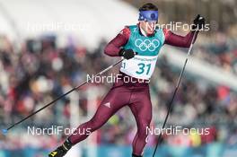 16.02.2018, Pyeongchang, Korea (KOR): Andrey Melnichenko (RUS) - XXIII. Olympic Winter Games Pyeongchang 2018, cross-country, 15km men,  Pyeongchang (KOR). www.nordicfocus.com. © Modica/NordicFocus. Every downloaded picture is fee-liable.