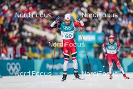 16.02.2018, Pyeongchang, Korea (KOR): Simen Hegstad Krueger (NOR) - XXIII. Olympic Winter Games Pyeongchang 2018, cross-country, 15km men,  Pyeongchang (KOR). www.nordicfocus.com. © Modica/NordicFocus. Every downloaded picture is fee-liable.