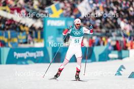 16.02.2018, Pyeongchang, Korea (KOR): Omer Aycicek (TUR) - XXIII. Olympic Winter Games Pyeongchang 2018, cross-country, 15km men,  Pyeongchang (KOR). www.nordicfocus.com. © Modica/NordicFocus. Every downloaded picture is fee-liable.