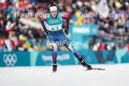 16.02.2018, Pyeongchang, Korea (KOR): Tyler Kornfield (USA) - XXIII. Olympic Winter Games Pyeongchang 2018, cross-country, 15km men,  Pyeongchang (KOR). www.nordicfocus.com. © Modica/NordicFocus. Every downloaded picture is fee-liable.