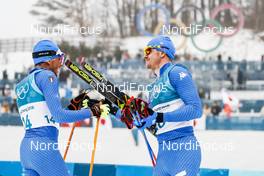24.02.2018, Pyeongchang, Korea (KOR): Francesco De Fabiani (ITA), Dietmar Noeckler (ITA), (l-r)  - XXIII. Olympic Winter Games Pyeongchang 2018, cross-country, mass men,  Pyeongchang (KOR). www.nordicfocus.com. © Modica/NordicFocus. Every downloaded picture is fee-liable.