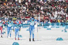 25.02.2018, Pyeongchang, Korea (KOR): Lucia Scardoni (ITA), Anna Comarella (ITA), Sara Pellegrini (ITA), (l-r)  - XXIII. Olympic Winter Games Pyeongchang 2018, cross-country, mass women,  Pyeongchang (KOR). www.nordicfocus.com. © Modica/NordicFocus. Every downloaded picture is fee-liable.