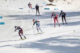 25.02.2018, Pyeongchang, Korea (KOR): Anastasia Sedova (RUS), Sadie Bjornsen (USA), Justyna Kowalczyk (POL), (l-r)  - XXIII. Olympic Winter Games Pyeongchang 2018, cross-country, mass women,  Pyeongchang (KOR). www.nordicfocus.com. © Modica/NordicFocus. Every downloaded picture is fee-liable.