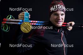 22.02.2018, Pyeongchang, Korea (KOR): Dario Cologna (SUI) - XXIII. Olympic Winter Games Pyeongchang 2018, cross-country, medals, Pyeongchang (KOR). www.nordicfocus.com. © Modica/NordicFocus. Every downloaded picture is fee-liable.