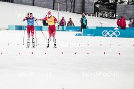 17.02.2018, Pyeongchang, Korea (KOR): Anne-Marie Comeau (CAN), Cendrine Browne (CAN), (l-r)  - XXIII. Olympic Winter Games Pyeongchang 2018, cross-country, 4x5km women, Pyeongchang (KOR). www.nordicfocus.com. © Modica/NordicFocus. Every downloaded picture is fee-liable.