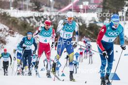 11.02.2018, Pyeongchang, Korea (KOR): Alex Harvey (CAN), Daniel Rickardsson (SWE), (l-r)  - XXIII. Olympic Winter Games Pyeongchang 2018, cross-country, skiathlon men, Pyeongchang (KOR). www.nordicfocus.com. © Modica/NordicFocus. Every downloaded picture is fee-liable.