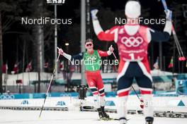 21.02.2018, Pyeongchang, Korea (KOR): Johannes Hoesflot Klaebo (NOR), Martin Johnsrud Sundby (NOR), (l-r)  - XXIII. Olympic Winter Games Pyeongchang 2018, cross-country, team sprint,  Pyeongchang (KOR). www.nordicfocus.com. © Modica/NordicFocus. Every downloaded picture is fee-liable.
