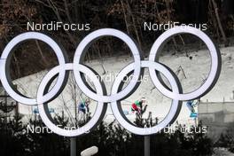 21.02.2018, Pyeongchang, Korea (KOR): Jessica Diggins (USA), Maiken Caspersen Falla (NOR), (l-r)  - XXIII. Olympic Winter Games Pyeongchang 2018, cross-country, team sprint,  Pyeongchang (KOR). www.nordicfocus.com. © Modica/NordicFocus. Every downloaded picture is fee-liable.