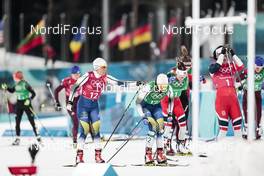 21.02.2018, Pyeongchang, Korea (KOR): Charlotte Kalla (SWE), Stina Nilsson (SWE), (l-r)  - XXIII. Olympic Winter Games Pyeongchang 2018, cross-country, team sprint,  Pyeongchang (KOR). www.nordicfocus.com. © Modica/NordicFocus. Every downloaded picture is fee-liable.