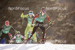 21.02.2018, Pyeongchang, Korea (KOR): Laurien Van Der Graaff (SUI), Anamarija Lampic (SLO), Sandra Ringwald (GER), (l-r)  - XXIII. Olympic Winter Games Pyeongchang 2018, cross-country, team sprint,  Pyeongchang (KOR). www.nordicfocus.com. © Modica/NordicFocus. Every downloaded picture is fee-liable.