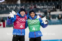21.02.2018, Pyeongchang, Korea (KOR): Maurice Manificat (FRA), Richard Jouve (FRA), (l-r) - XXIII. Olympic Winter Games Pyeongchang 2018, cross-country, team sprint,  Pyeongchang (KOR). www.nordicfocus.com. © Modica/NordicFocus. Every downloaded picture is fee-liable.