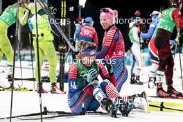 21.02.2018, Pyeongchang, Korea (KOR): Kikkan Randall (USA), Jessica Diggins (USA), (l-r)  - XXIII. Olympic Winter Games Pyeongchang 2018, cross-country, team sprint,  Pyeongchang (KOR). www.nordicfocus.com. © Modica/NordicFocus. Every downloaded picture is fee-liable.
