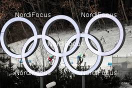 21.02.2018, Pyeongchang, Korea (KOR): Maiken Caspersen Falla (NOR), Stina Nilsson (SWE), (l-r)  - XXIII. Olympic Winter Games Pyeongchang 2018, cross-country, team sprint,  Pyeongchang (KOR). www.nordicfocus.com. © Modica/NordicFocus. Every downloaded picture is fee-liable.