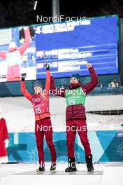 21.02.2018, Pyeongchang, Korea (KOR): Denis Spitsov (RUS), Alexander Bolshunov (RUS), (l-r) - XXIII. Olympic Winter Games Pyeongchang 2018, cross-country, team sprint,  Pyeongchang (KOR). www.nordicfocus.com. © Modica/NordicFocus. Every downloaded picture is fee-liable.