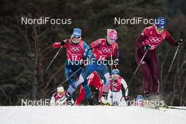 21.02.2018, Pyeongchang, Korea (KOR): Aurore Jean (FRA), Kikkan Randall (USA), (l-r)  - XXIII. Olympic Winter Games Pyeongchang 2018, cross-country, team sprint,  Pyeongchang (KOR). www.nordicfocus.com. © Modica/NordicFocus. Every downloaded picture is fee-liable.