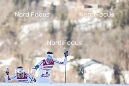 12.01.2018, Val di Fiemme, Italy (ITA): Joergen Graabak (NOR), Espen Andersen (NOR), (l-r)  - FIS world cup nordic combined, individual gundersen HS134/10km, Val di Fiemme (ITA). www.nordicfocus.com. © Modica/NordicFocus. Every downloaded picture is fee-liable.