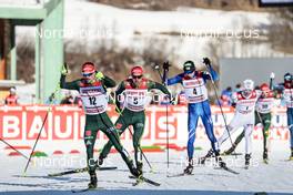 12.01.2018, Val di Fiemme, Italy (ITA): Fabian Riessle (GER), Johannes Rydzek (GER), (l-r)  - FIS world cup nordic combined, individual gundersen HS134/10km, Val di Fiemme (ITA). www.nordicfocus.com. © Modica/NordicFocus. Every downloaded picture is fee-liable.