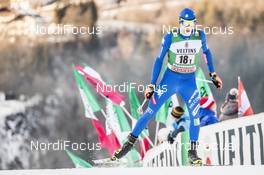 13.01.2018, Val di Fiemme, Italy (ITA): Aaron Kostner (ITA) - FIS world cup nordic combined, team sprint HS134/2x7.5km, Val di Fiemme (ITA). www.nordicfocus.com. © Modica/NordicFocus. Every downloaded picture is fee-liable.