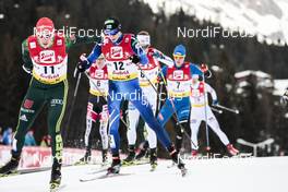 28.01.2018, Seefeld, Austria (AUT): Eric Frenzel (GER), Eero Hirvonen (FIN), (l-r)  - FIS world cup nordic combined, individual gundersen HS109/15km, Seefeld (AUT). www.nordicfocus.com. © Modica/NordicFocus. Every downloaded picture is fee-liable.
