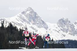 28.01.2018, Seefeld, Austria (AUT): Lukas Greiderer (AUT), Yoshito Watabe (JPN), (l-r)  - FIS world cup nordic combined, individual gundersen HS109/15km, Seefeld (AUT). www.nordicfocus.com. © Modica/NordicFocus. Every downloaded picture is fee-liable.
