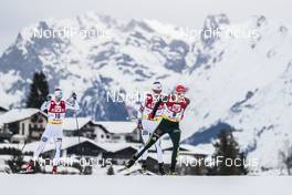 28.01.2018, Seefeld, Austria (AUT): Joergen Graabak (NOR), Vinzenz Geiger (GER), (l-r)  - FIS world cup nordic combined, individual gundersen HS109/15km, Seefeld (AUT). www.nordicfocus.com. © Modica/NordicFocus. Every downloaded picture is fee-liable.
