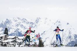 28.01.2018, Seefeld, Austria (AUT): Bjoern Kircheisen (GER), Ilkka Herola (FIN), (l-r)  - FIS world cup nordic combined, individual gundersen HS109/15km, Seefeld (AUT). www.nordicfocus.com. © Modica/NordicFocus. Every downloaded picture is fee-liable.