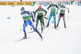 04.03.2018, Lahti, Finland (FIN): Eero Hirvonen (FIN), Johannes Rydzek (GER), Francois Braud (FRA), Lukas Greiderer (AUT), (l-r)  - FIS world cup nordic combined, individual gundersen HS130/10km, Lahti (FIN). www.nordicfocus.com. © Modica/NordicFocus. Every downloaded picture is fee-liable.